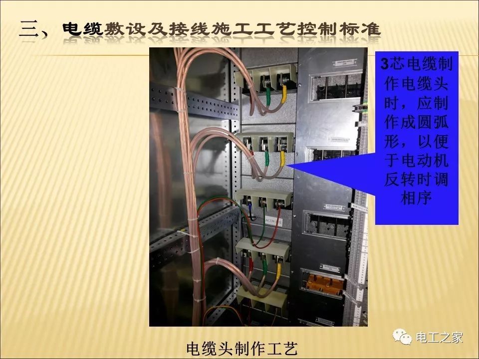 一條完成開關柜安裝，電纜橋架施工，電纜敷設及布線施工，照明配電箱施工